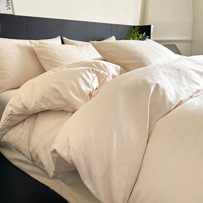 Off-white cotton duvet cover set, cotton sateen bedding set