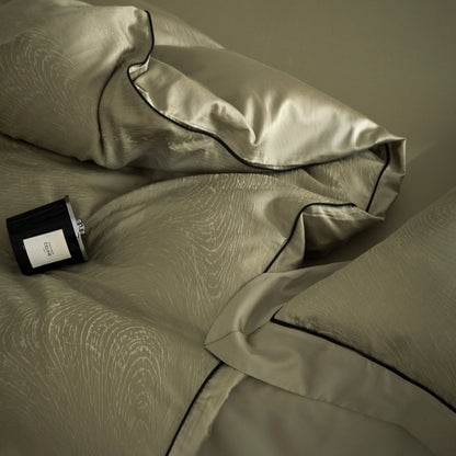 Green Tencel cotton quilt set,light luxury style bedding set