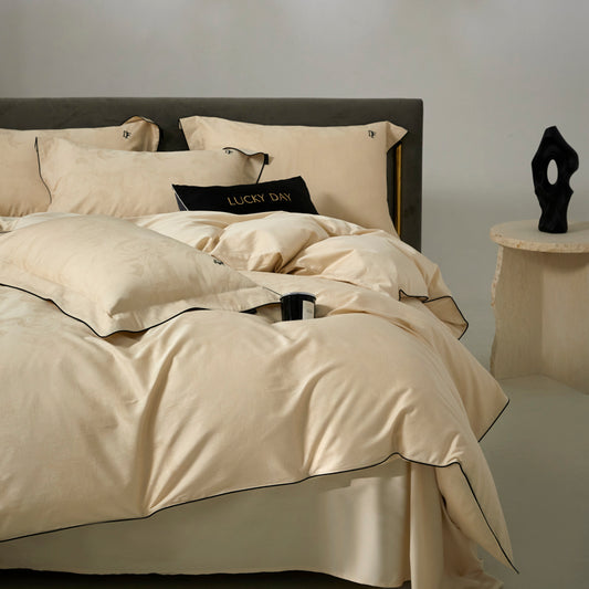 100% cotton jacquard duvet cover bedding set, comfortable and soft sheets and pillowcases